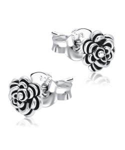 Pretty Flowers Silver Ear Stud STS-5481